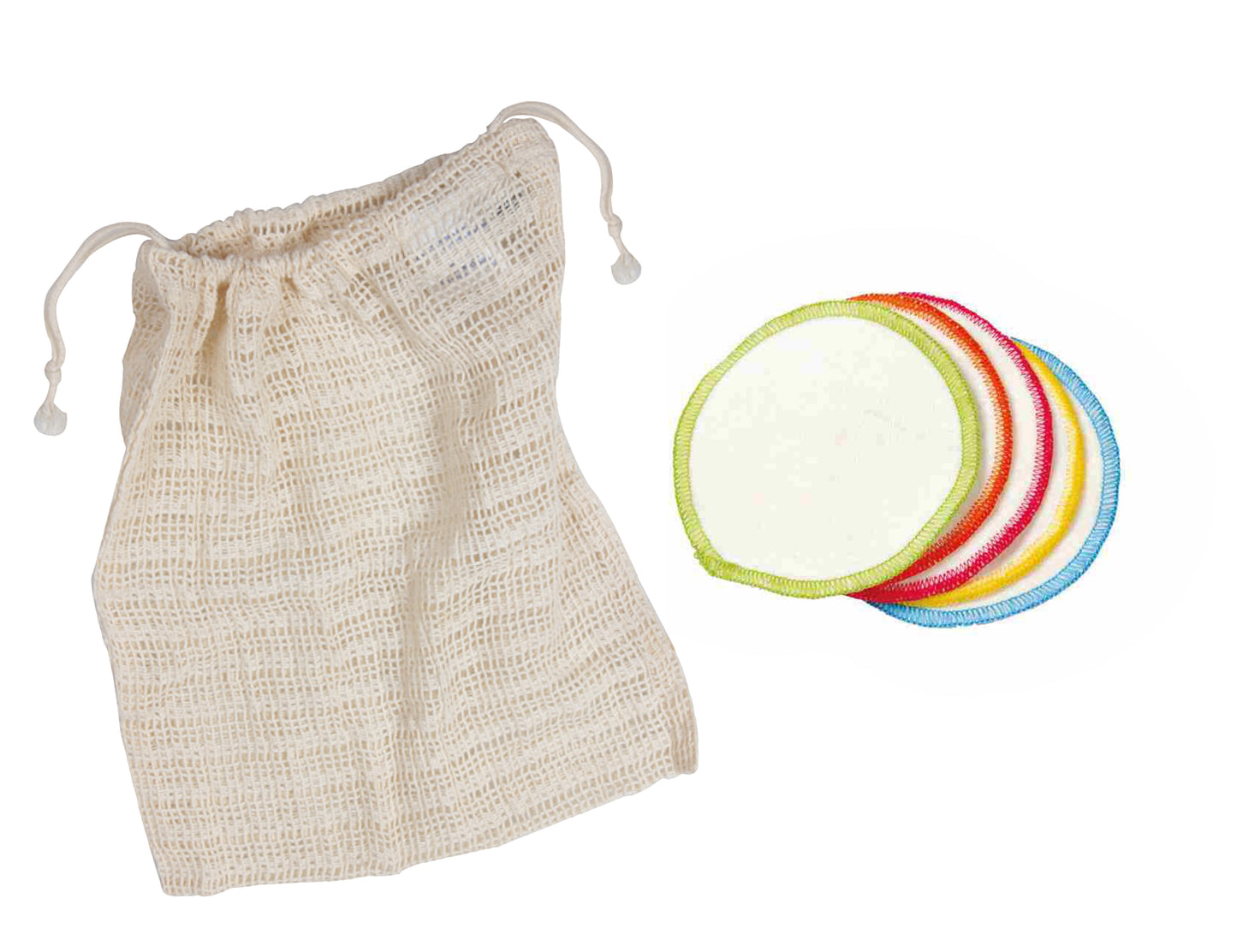 Fette di trucco lavabili anae + borsa per biancheria 10st