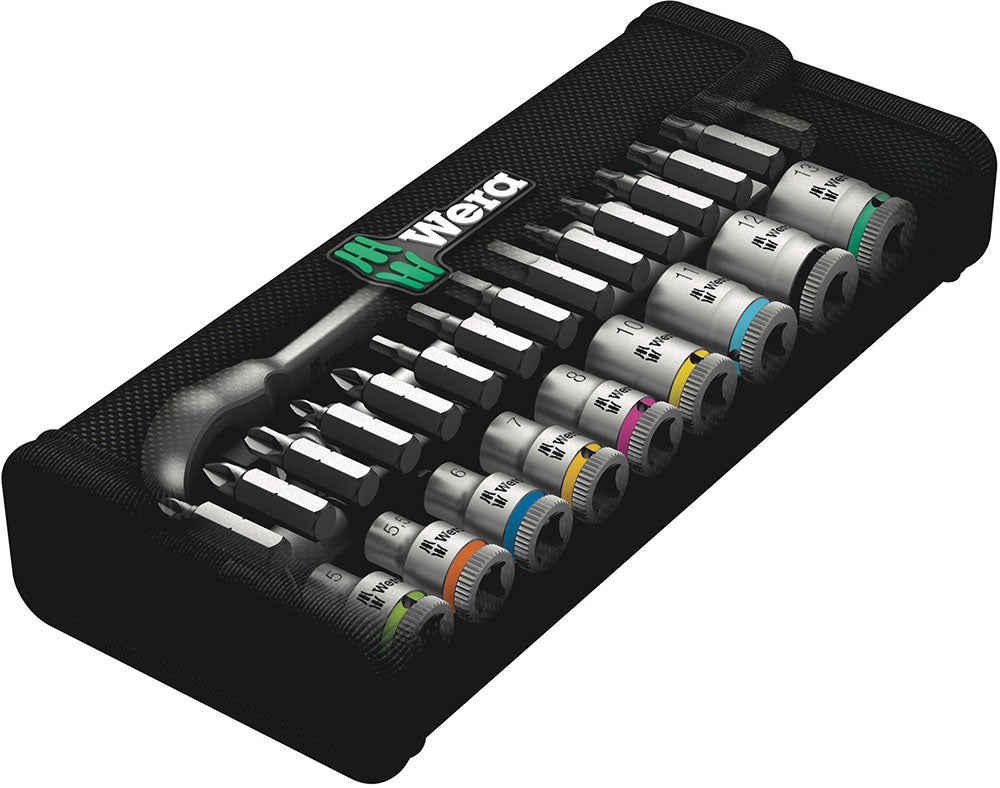 WERA 8100 SA 8 Set de ratelería de metal zyklop, cambiando Pall 1 4