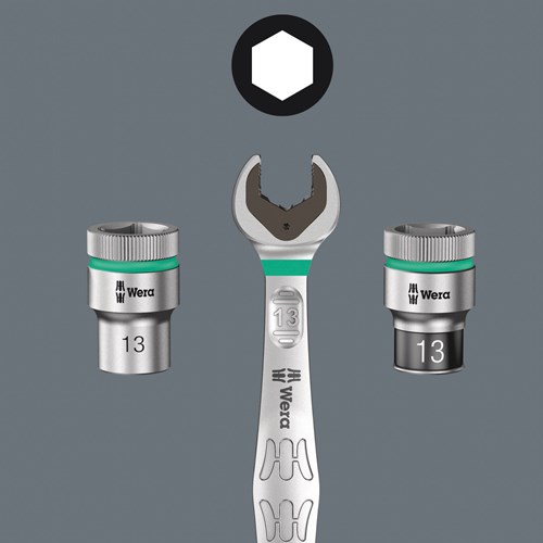 Wera 8740 b hf vaso hexagonal zyklop con punta de 3 8 - accionamiento con función de retención, 6,0 x 35 mm - 1 pieza(s) - 05003035001