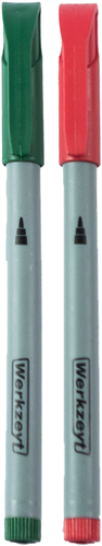 Pennarello indelebile Werkzeyt 1.6mm rosso+verde - zyt24521
