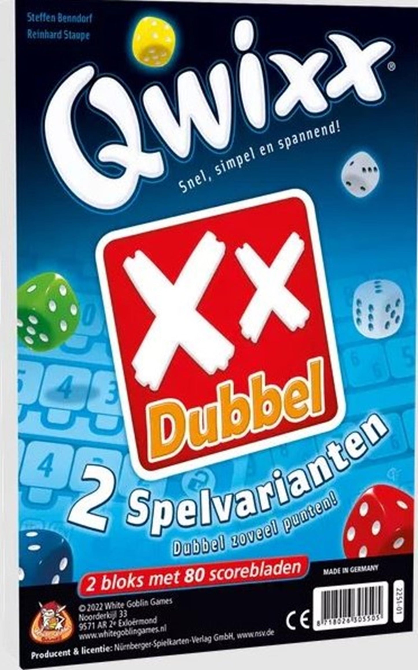 Giochi White Goblin Qwixx Double Dice Game