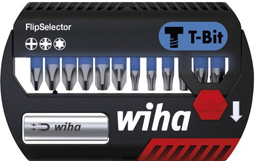 Wiha bitset flipselector t-bit 25 mm phillips, pozidriv, torx® 14-delig 1 4 c6,3 - 41824 - 41824