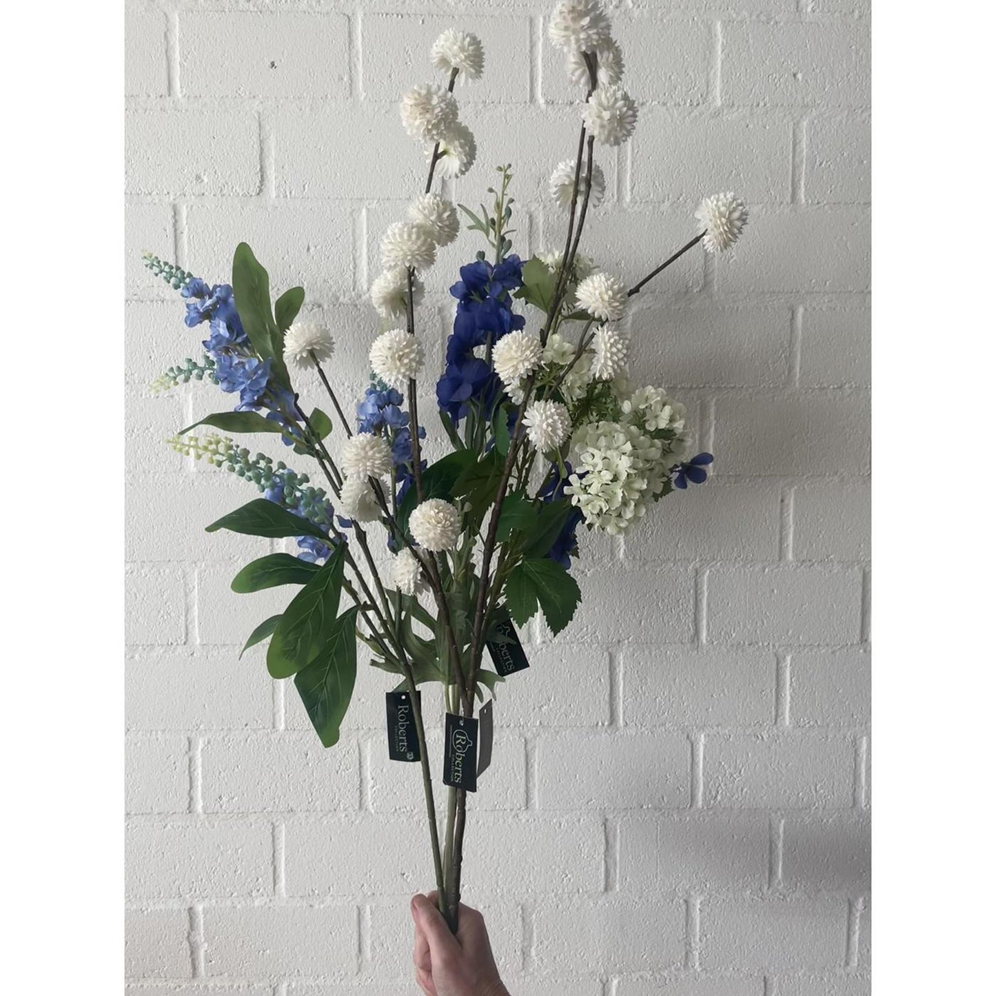 Roberts collection rama artificial lupino spray 95cm azul