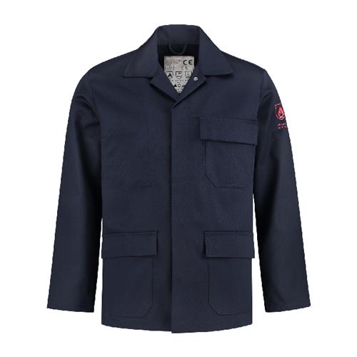 Bestex chaqueta de trabajo ignífuga ceniza algodón poliéster azul marino xxl