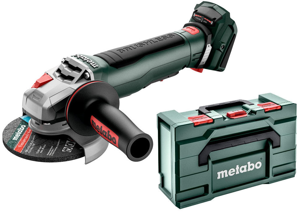 Metabo wpb 18 lt bl 11-125 smerigliatrice angolare rapida corpo 18v con levetta in metabox 165 l - 613059840
