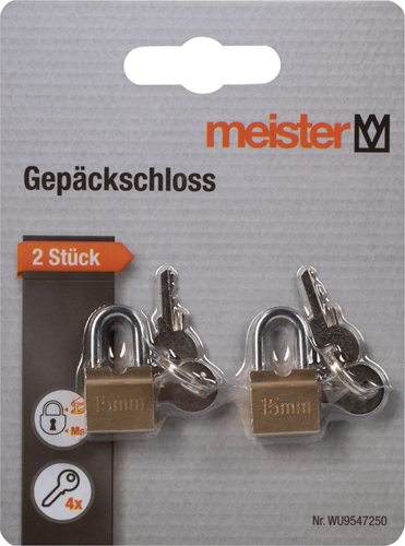 Lucchetto per bagagli Meister 2 pezzi w - wu9547250