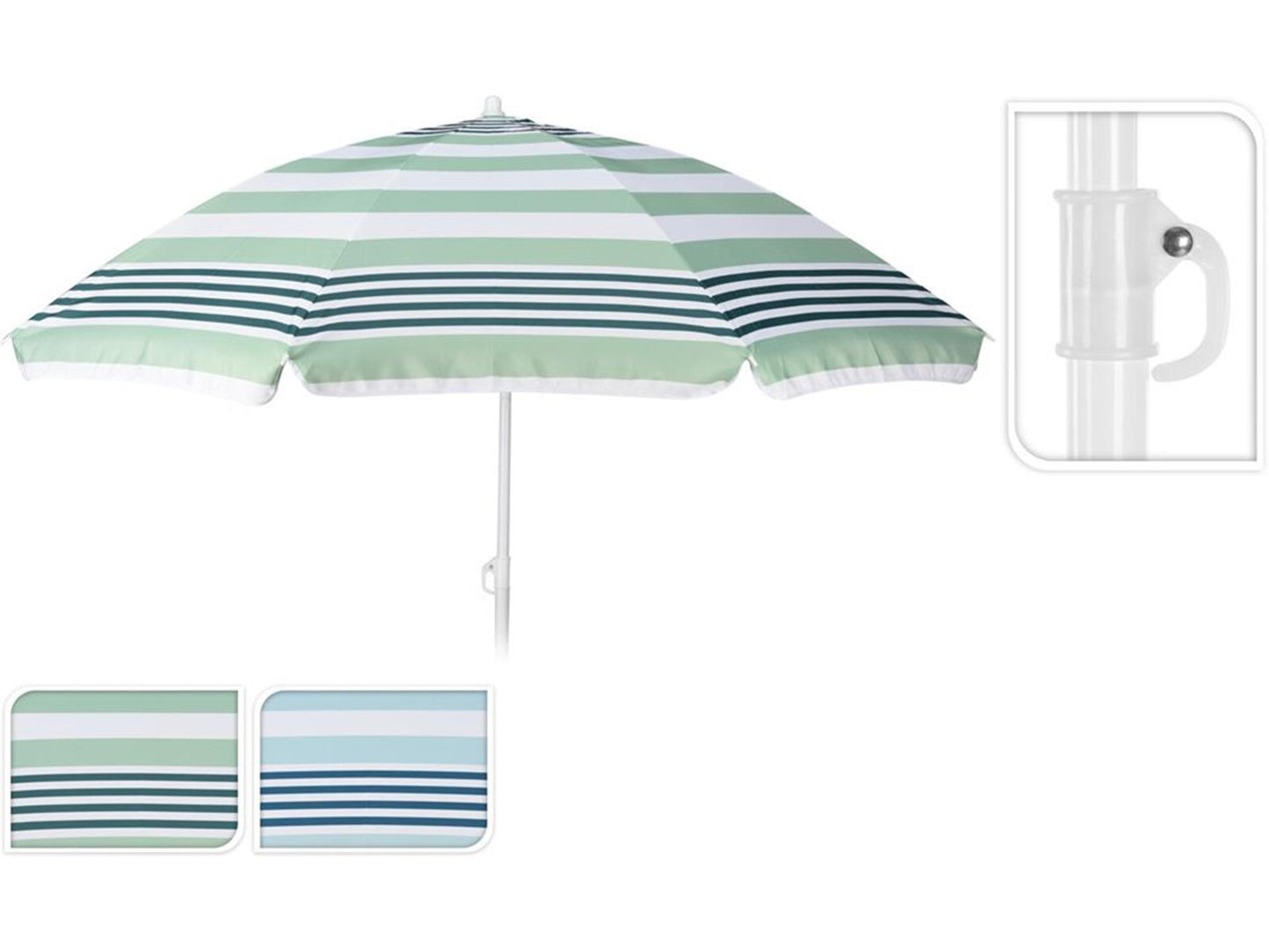Sombrilla de playa Pro Garden ø180cm raya