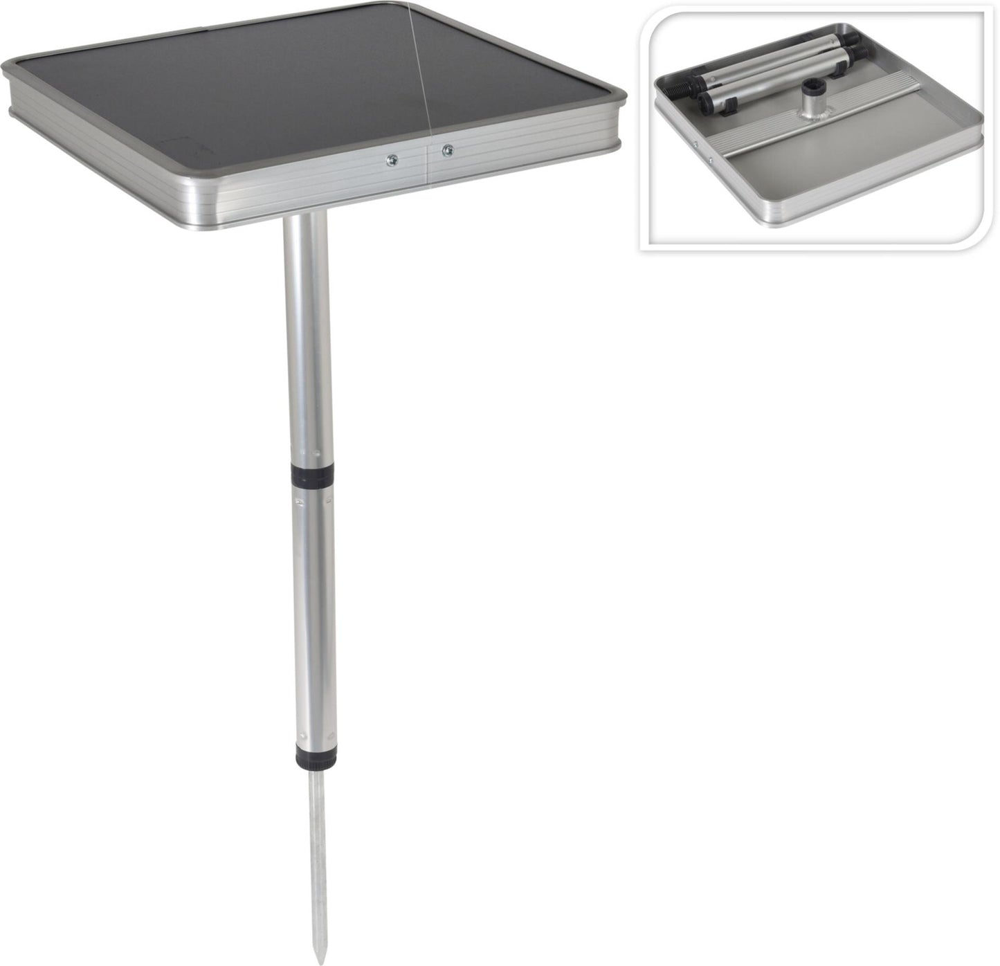 Mesa de camping Redcliffs 26x26x43cm gris