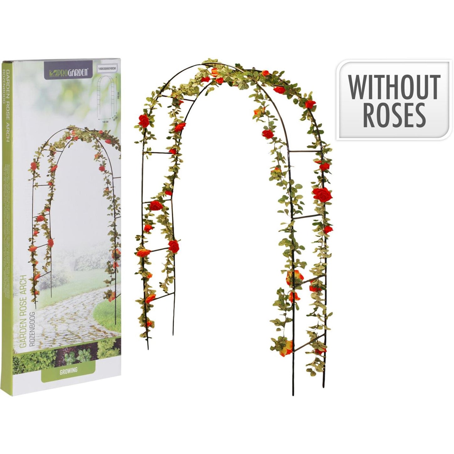 Arco per rose da giardino Pro 140x36x240 cm