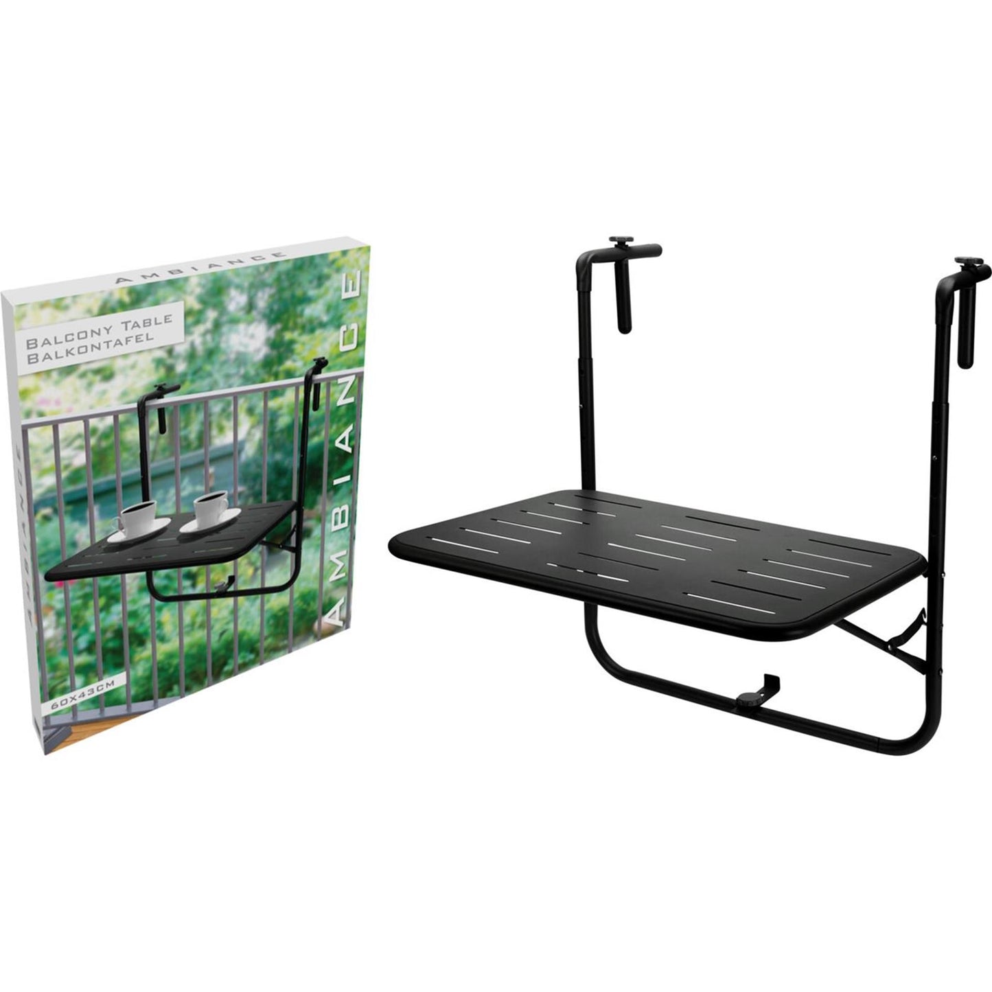 Mesa de balcón Ambience 60x43x70cm negra