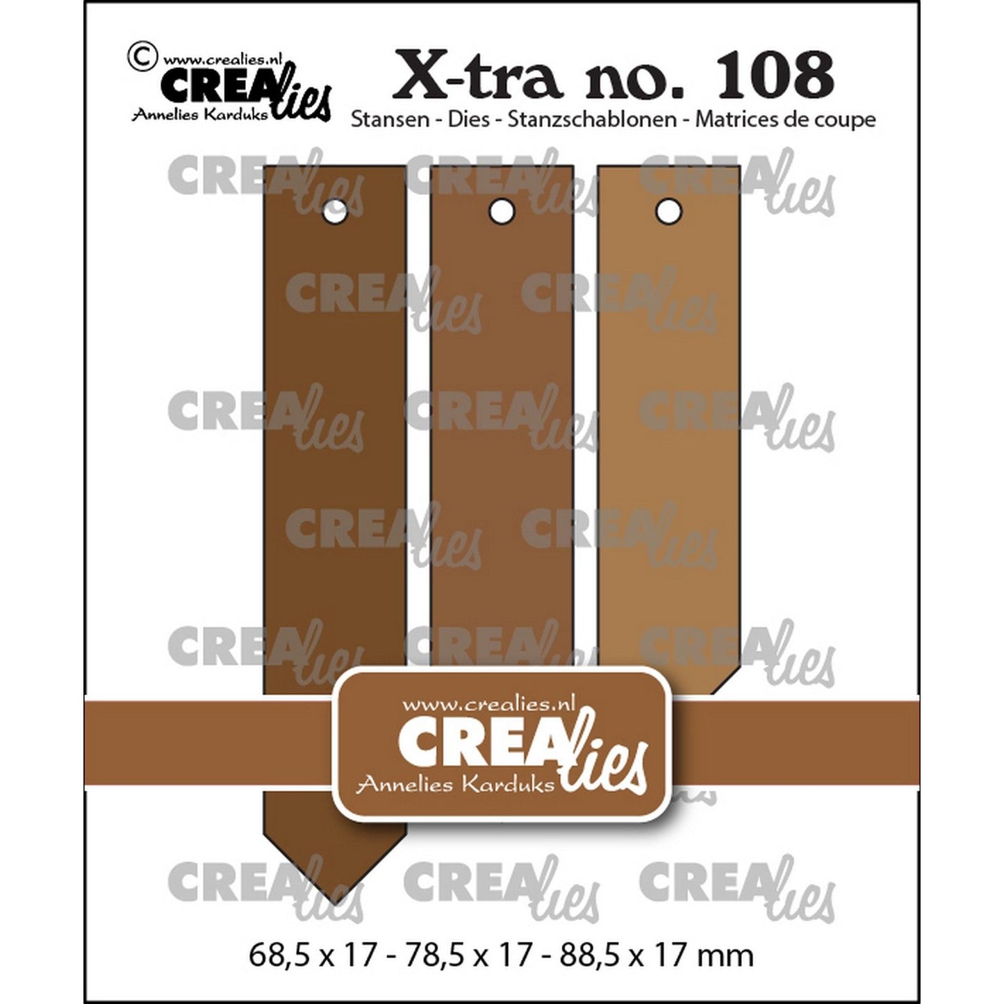 Crealies • fustelle xtra, etichette a punta liscia