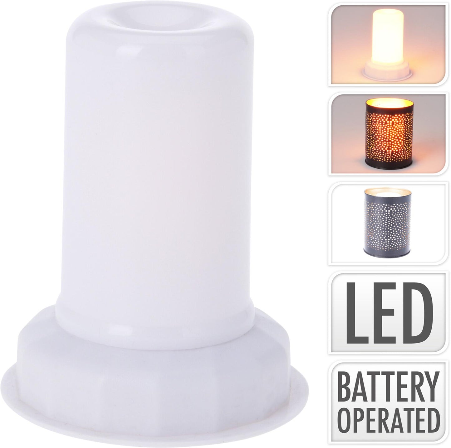 Lampada led home styling effetto fiamma con timer ø8xh9cm