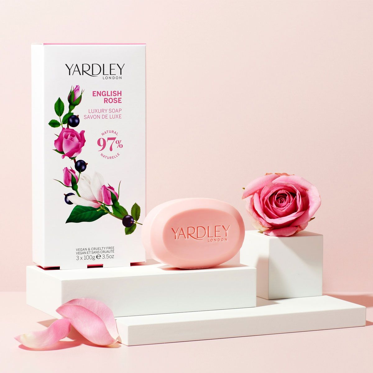 Yardley London Inglés Soap Rose 3x100gr.