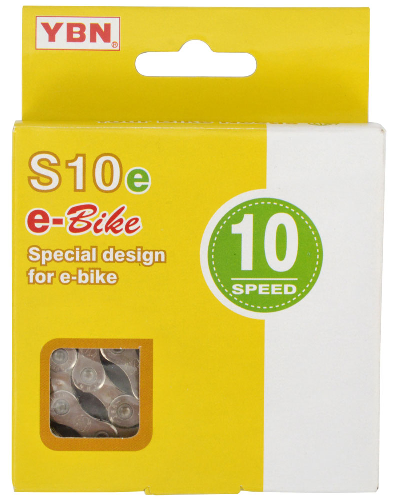 Cadena de bicicleta eléctrica YBN de 10 velocidades s10e s2 136 eslabones