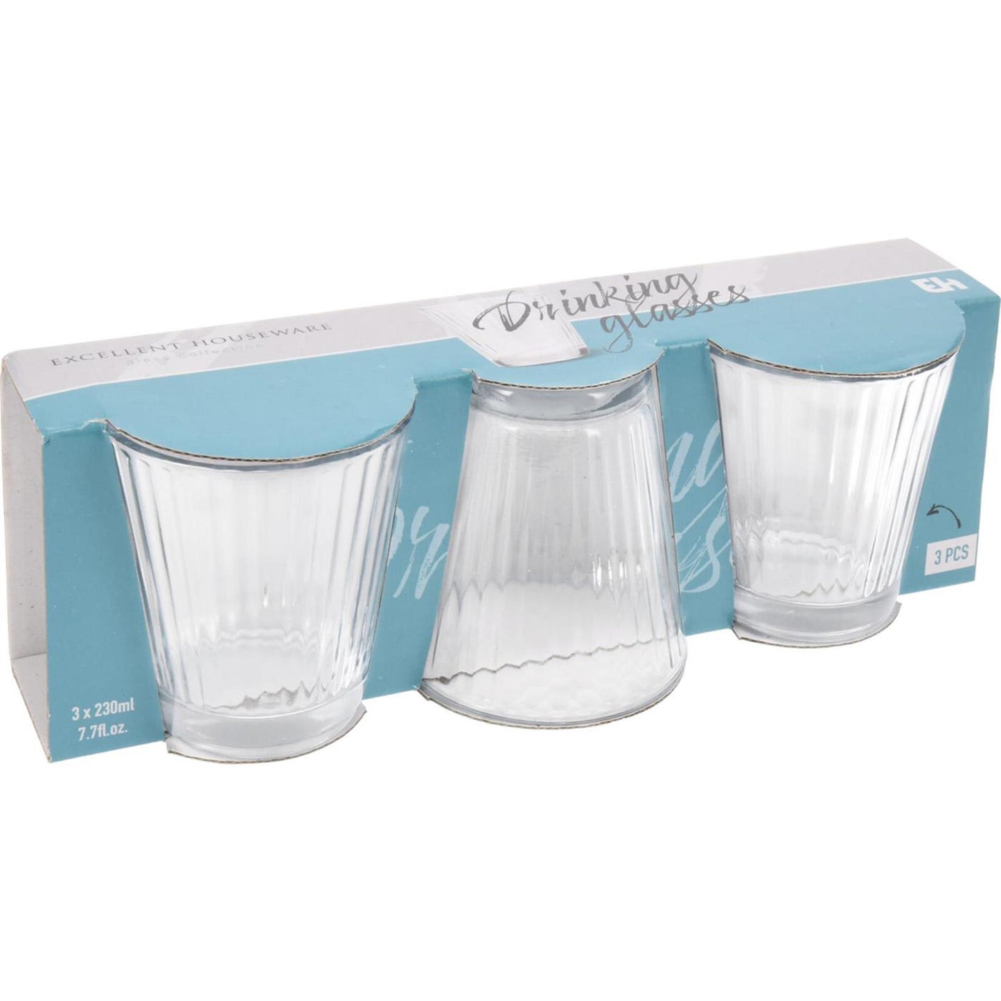 Eccellente set di bicchieri per casalinghi da 3 pezzi da 230 ml