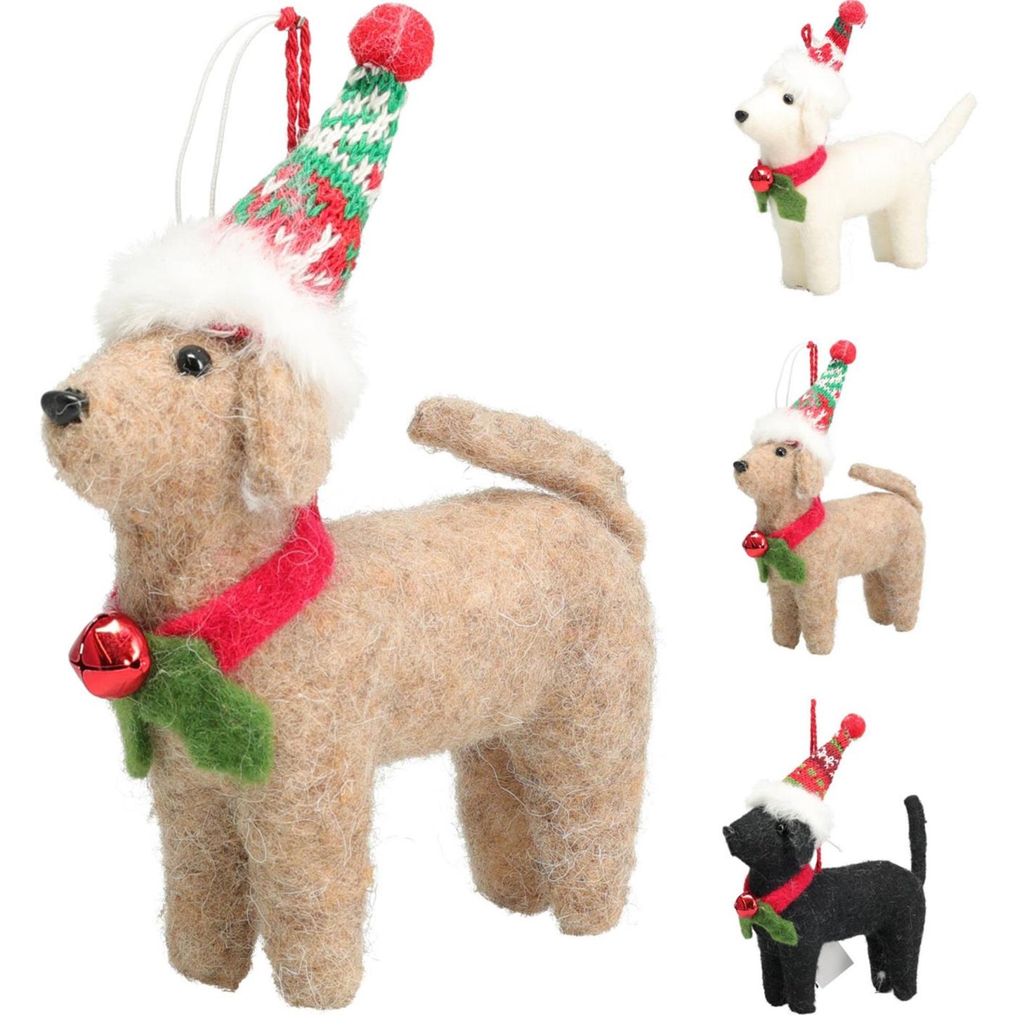 Decoración colgante perro caniche 15cm 3ass