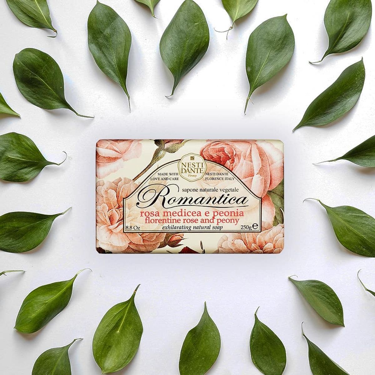 Nesti dante romantica rose peony zeep 250gr.