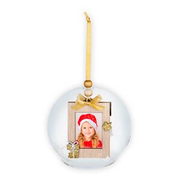 ZEP Photo Christmas Ball Voski Gold CH38G 2x3.5x4.5 cm
