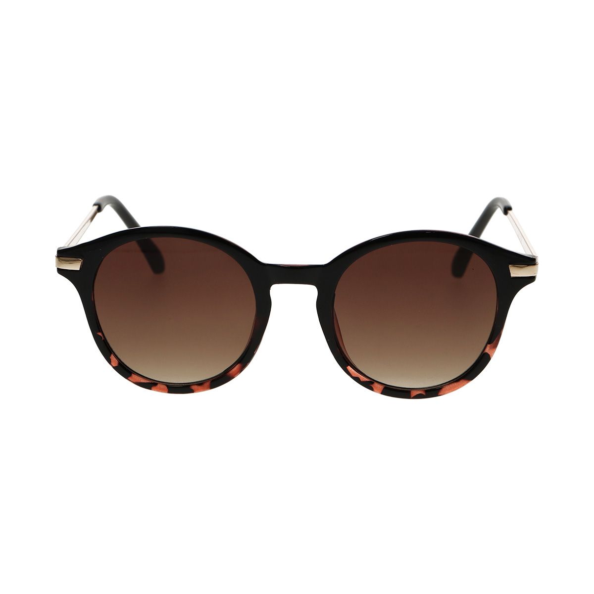 Spectrum zonnebril rond half tortoise zwart dames