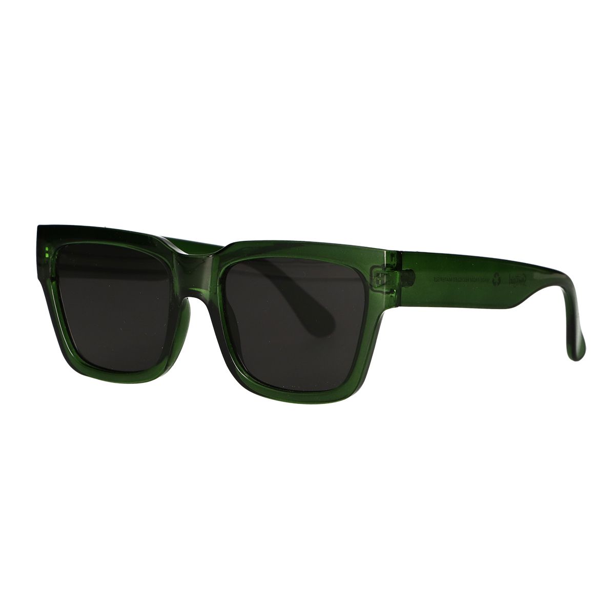 Spectrum Spectrum Gafas de sol Declaración cuadrada de vidrio de humo verde Damas