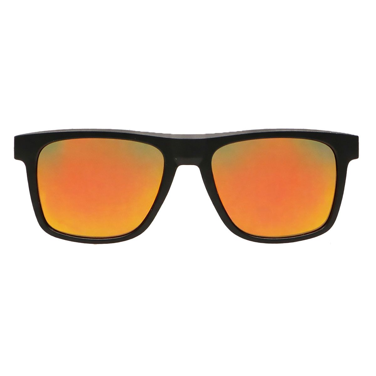 Gafas de sol polarizadas Spectrum cuadradas negro mate naranja hombre