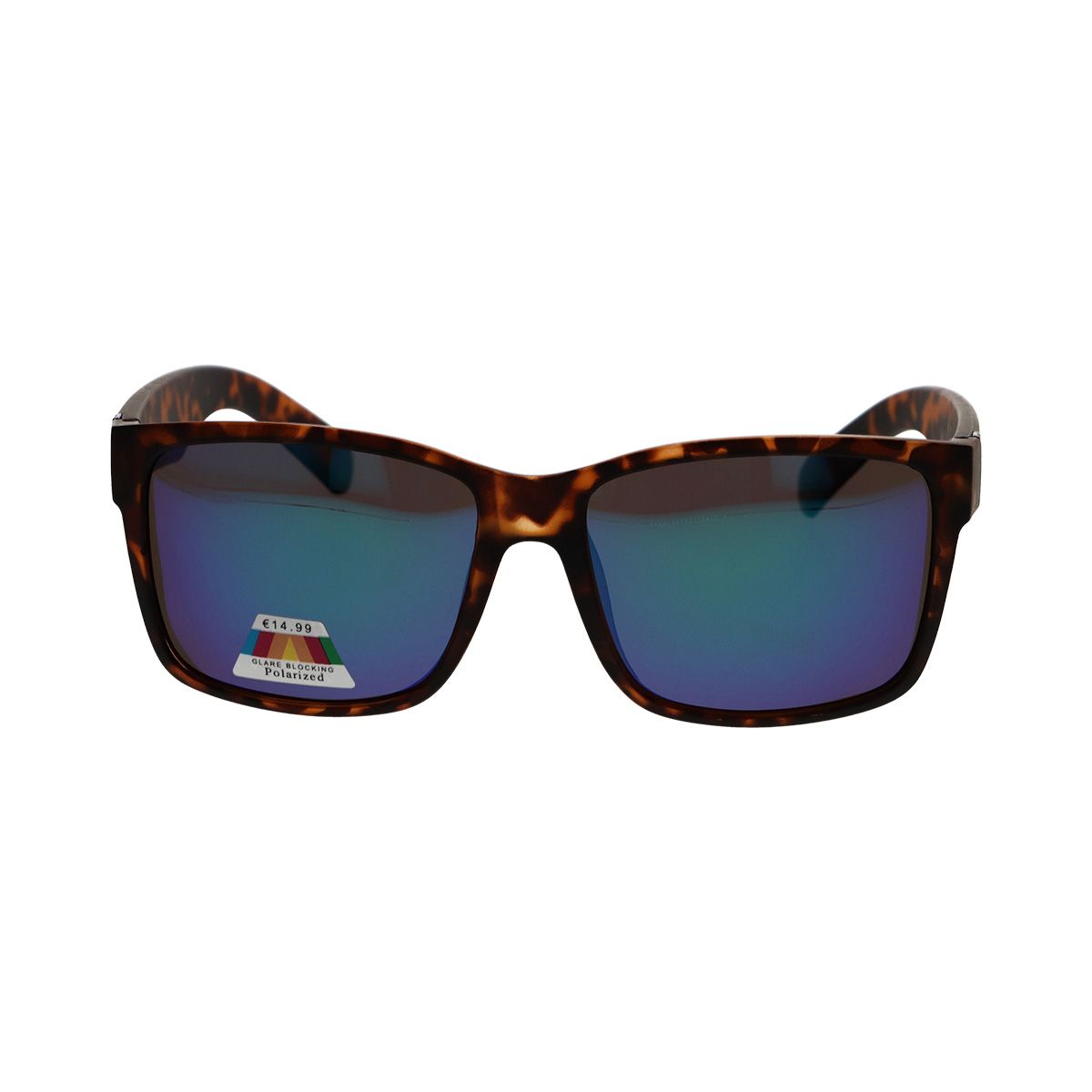 Spectrum polarized zonnebril vierkant tortoise blauw groenunisex