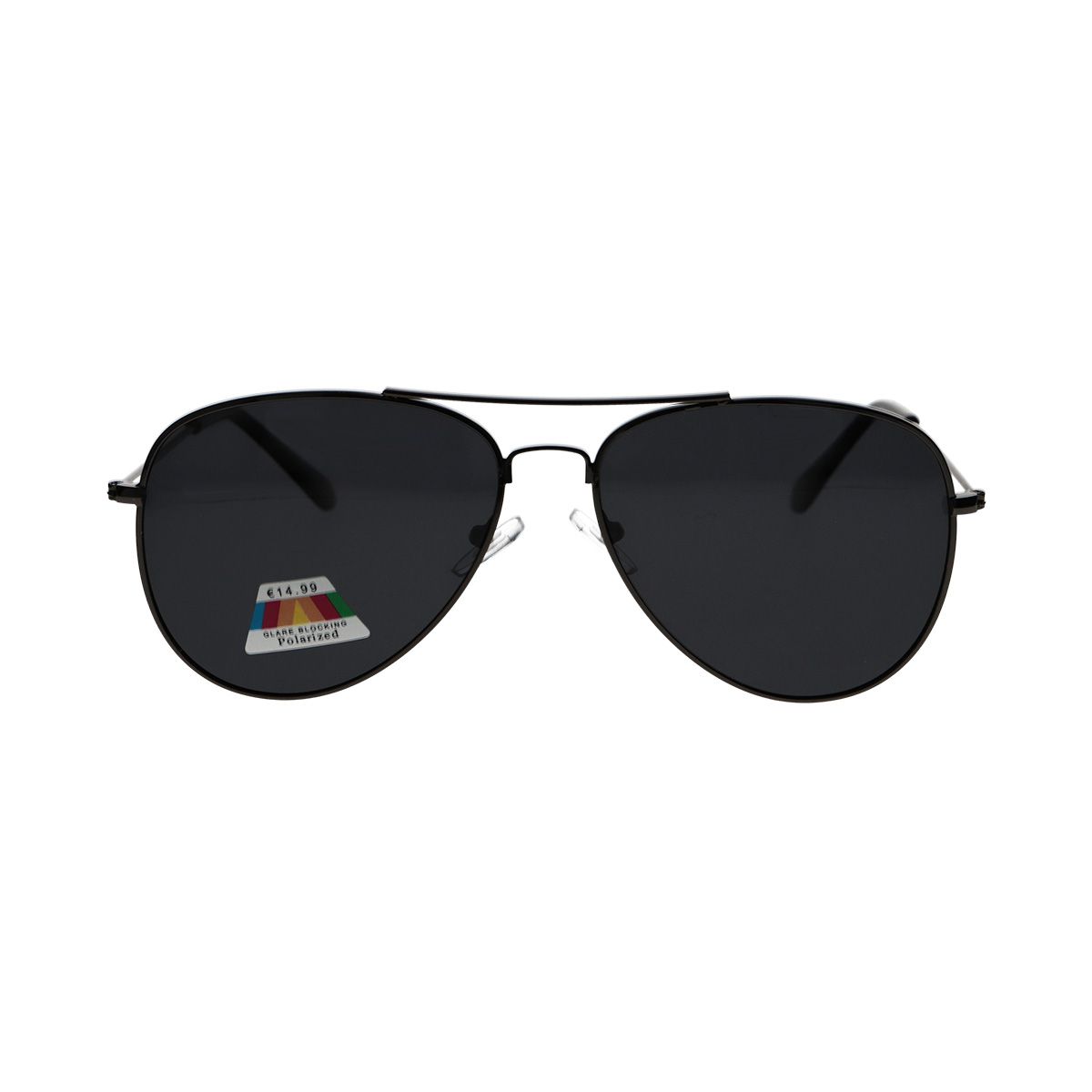 Spectrum polarized zonnebril piloot zwart grijs heren