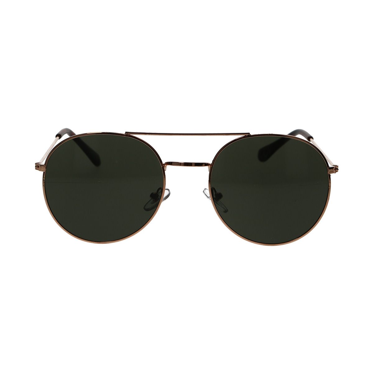 Spectrum zonnebril rond rose metaal groen unisex