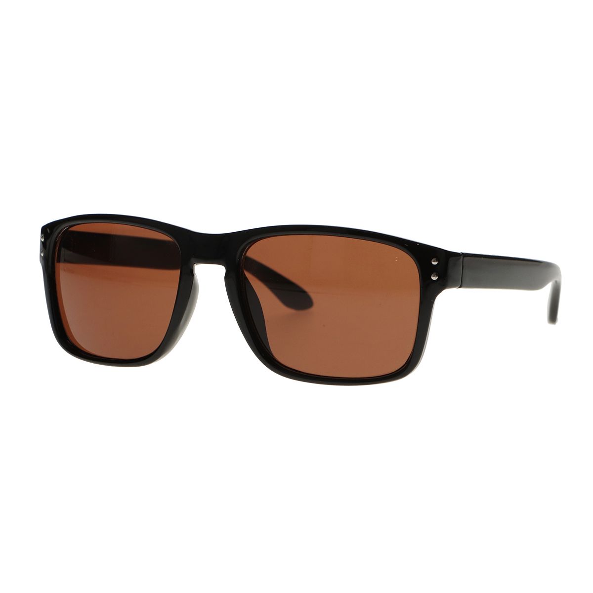 Spectrum Spectrum occhiali da sole Black Rectangle Brown Glass Unisex