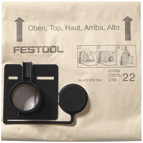 Festool accessori sacchetti filtro ctl 22 (5x) | 452970