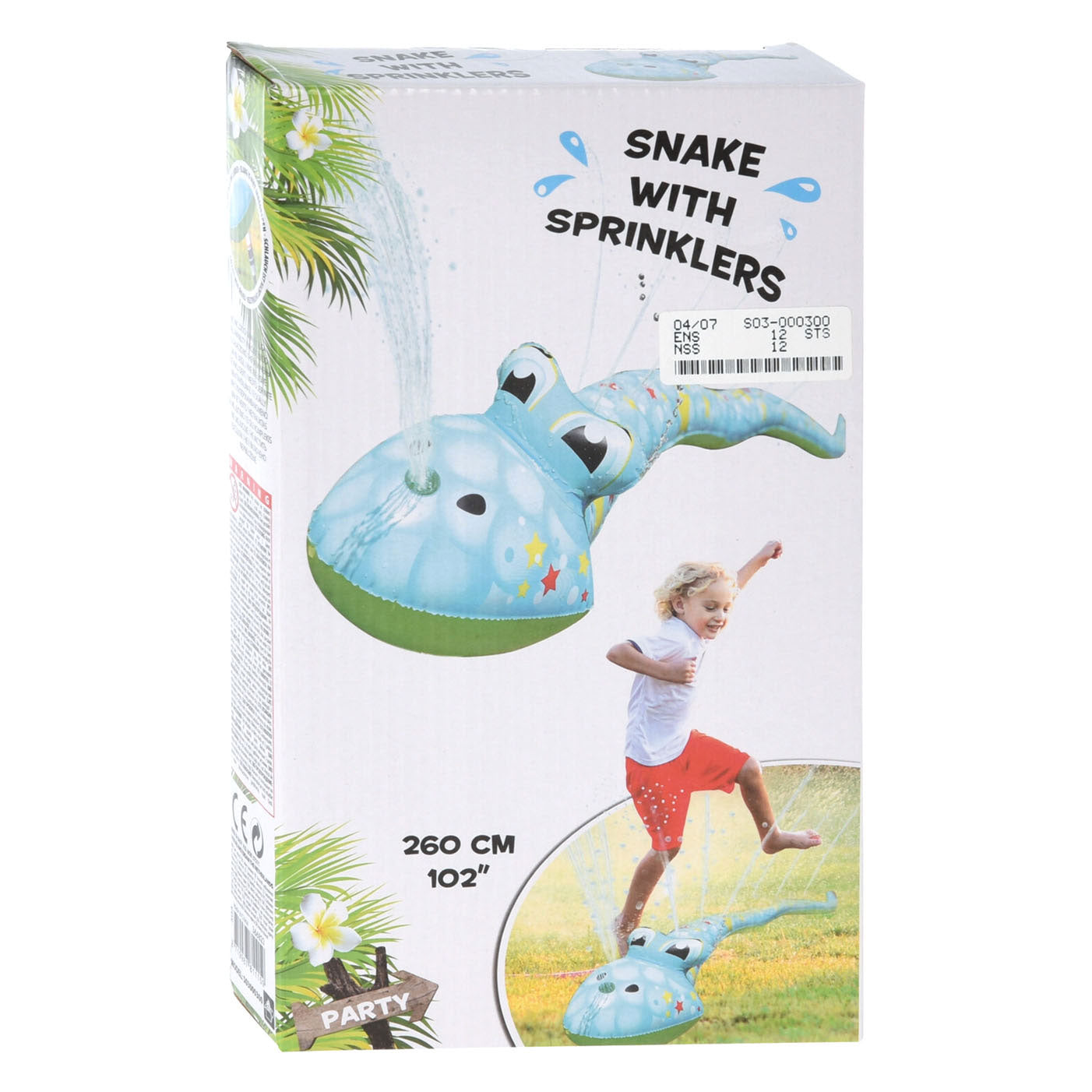 Serpiente rociador inflable, 260 cm