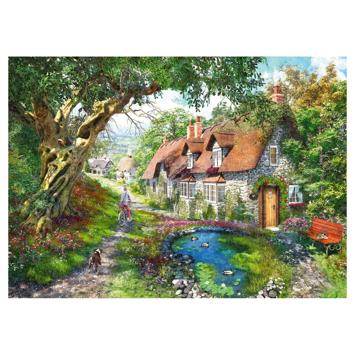 Ravensburger Flower Hill Lane, 1000.