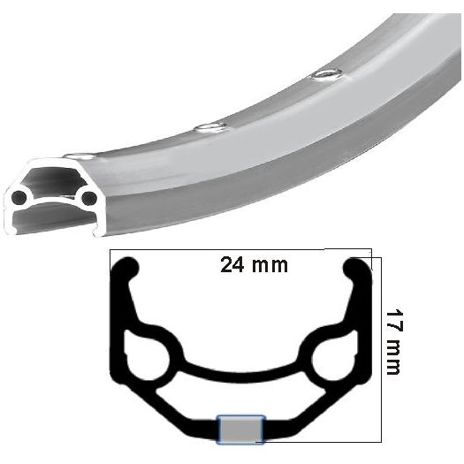 Ryde Velg Zac 19 Silver 24mm 26x1.75 32 fori