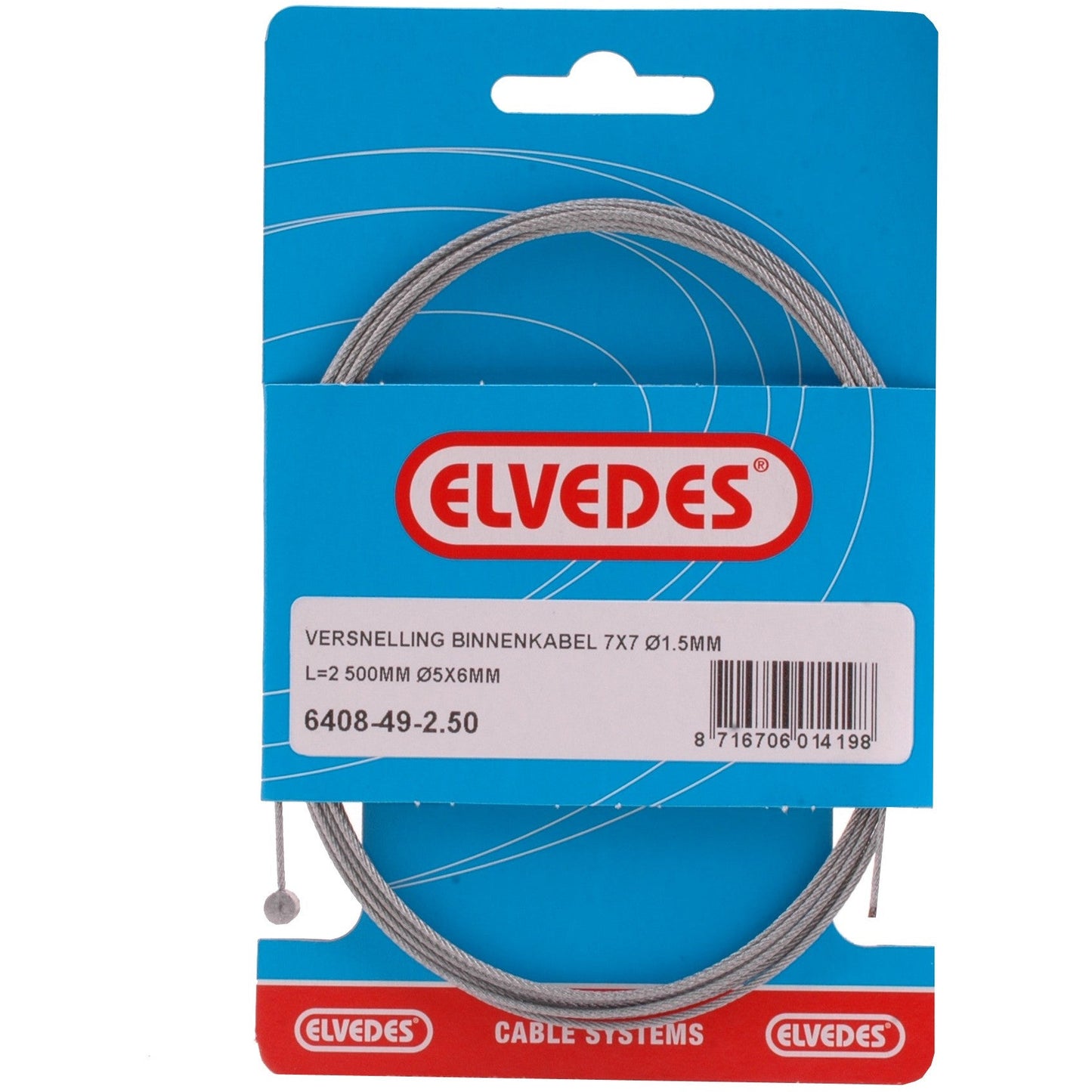 Cavo a gas Elvedes all'interno della tonnellata (6408 49-2.50)
