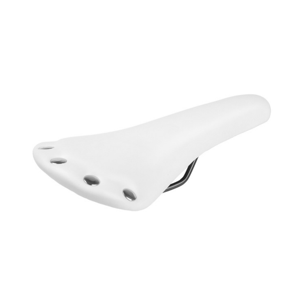 M-Wave Saddle White. IMitation Leather.278 x 153 mm, (envasado de taller)