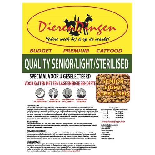 Presupuesto Premium Catfood Quality Senior Light esterilizado