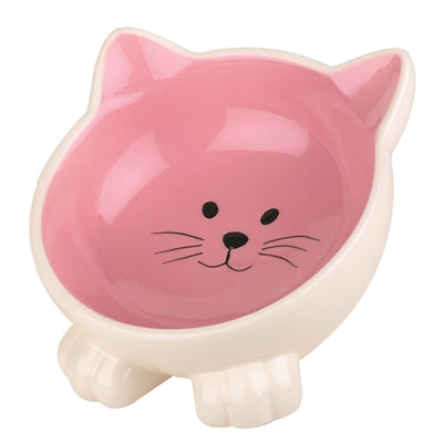 Feliz cubo de alimentación de mascotas Cat Orb Pink Creme