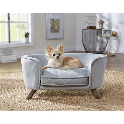 Mascota encantada canasta de perros encantada sofá romy gris