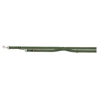 Trixie Dog Leash Premium Green de bosque ajustable de doble punción