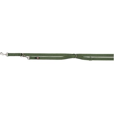 Trixie Dog Leash Premium Green de bosque ajustable de doble punción