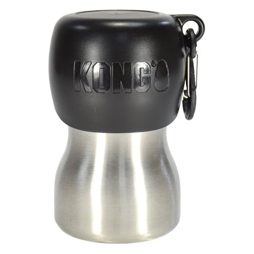 Botella de bebida Kong H2O de acero inoxidable Negro