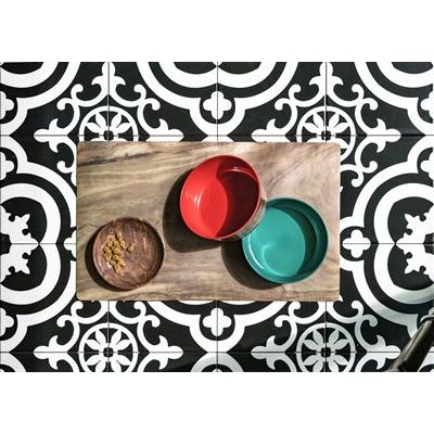Tarhong Food Bowl Cane Dog Olive Melamina Houtprint Sienna Pink