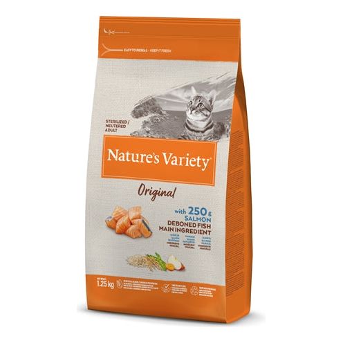Variedad de naturaleza salmón esterilizado original