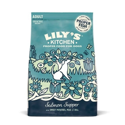 Lily's Kitchen salmón cena de salmón de salmón peas eneldo
