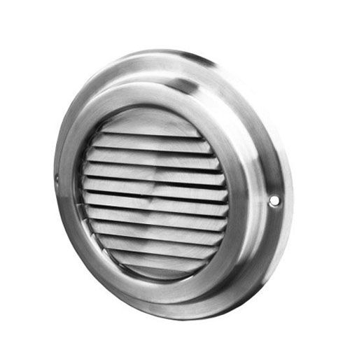 Rejilla de ventilación alrededor de acero inoxidable 125 mm