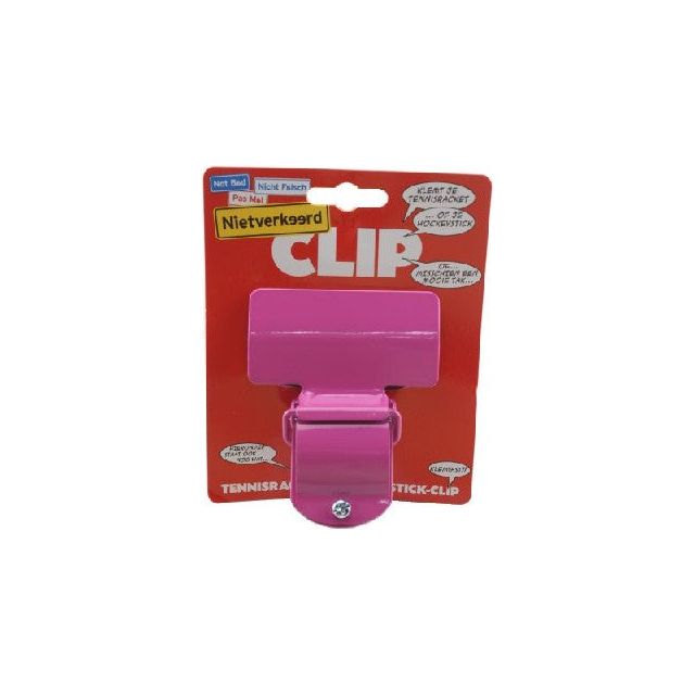 Tarjeta rosa de la abrazadera de hockey de raqueta sin tráfico