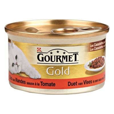 Cassolettes de oro gourmet Duet Van Vlees en Saus con tomates