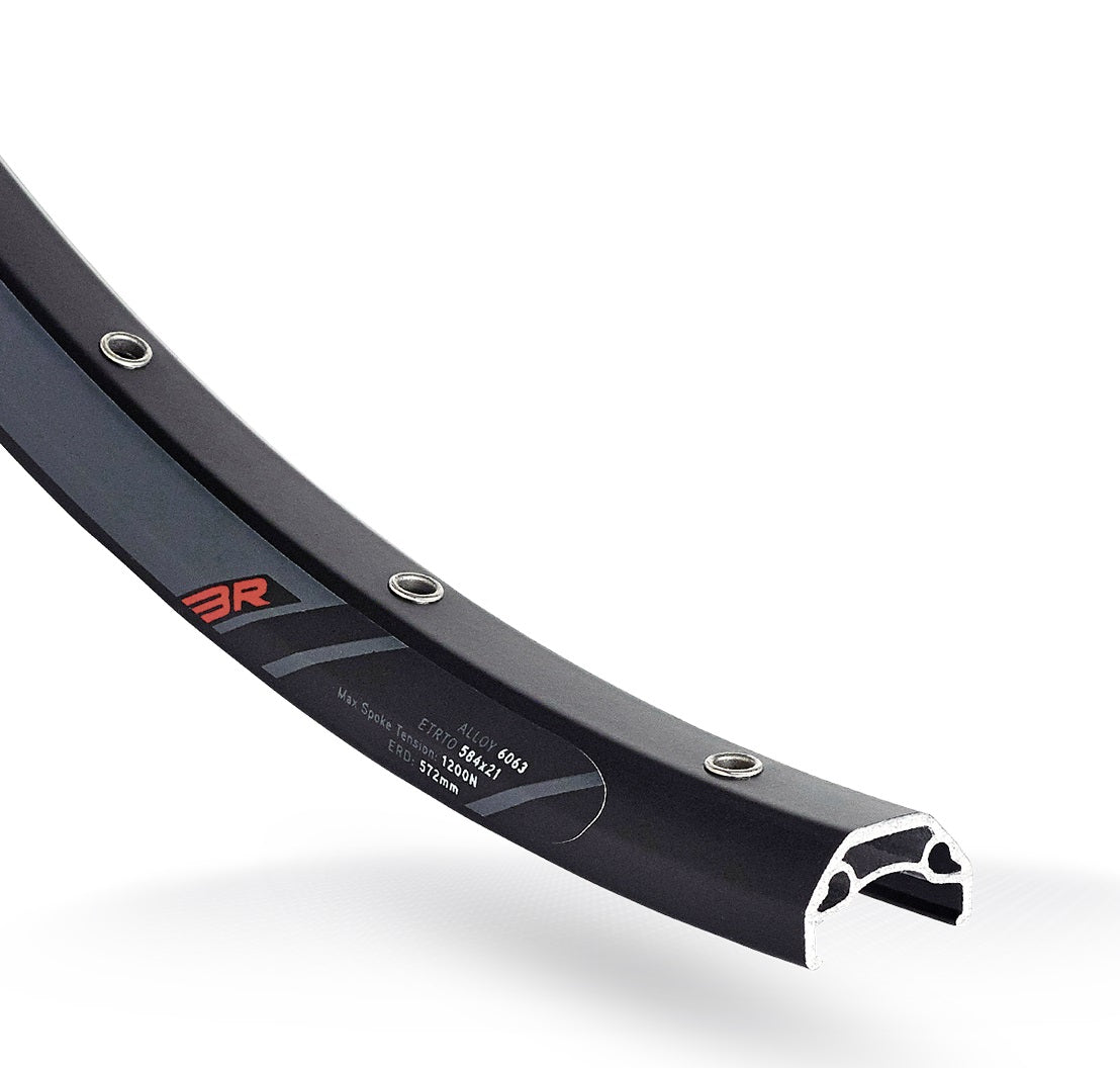 RODI RIM Black Rock 21 Disc 28 29 622 X 21C Alluminio 36 fori 14g Nero