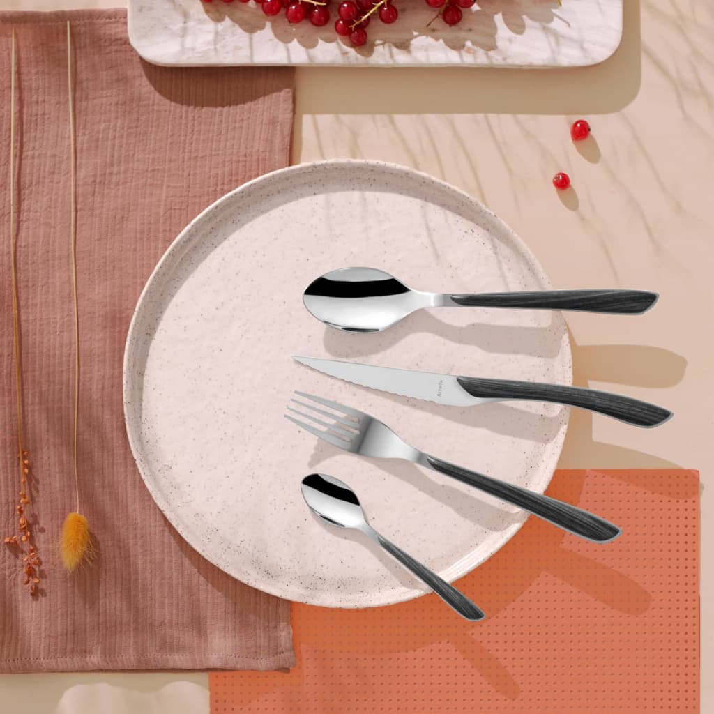 AMEFA AMEFA Set di posate a 16 pezzi Eclat Nature Black Wood