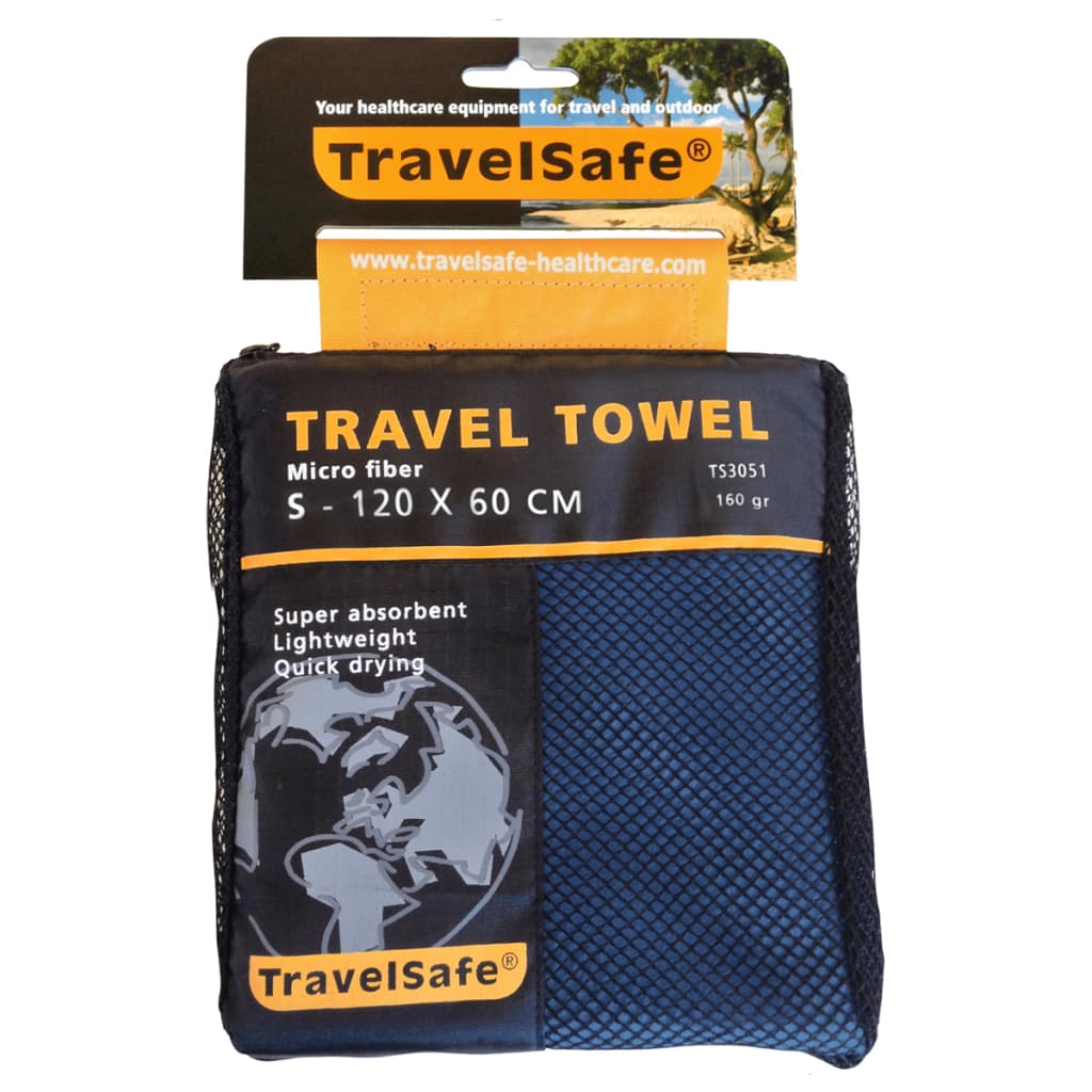 Travelsafe Travelsafe Toalla de viaje S Microfibra Koningsblauw TS3051